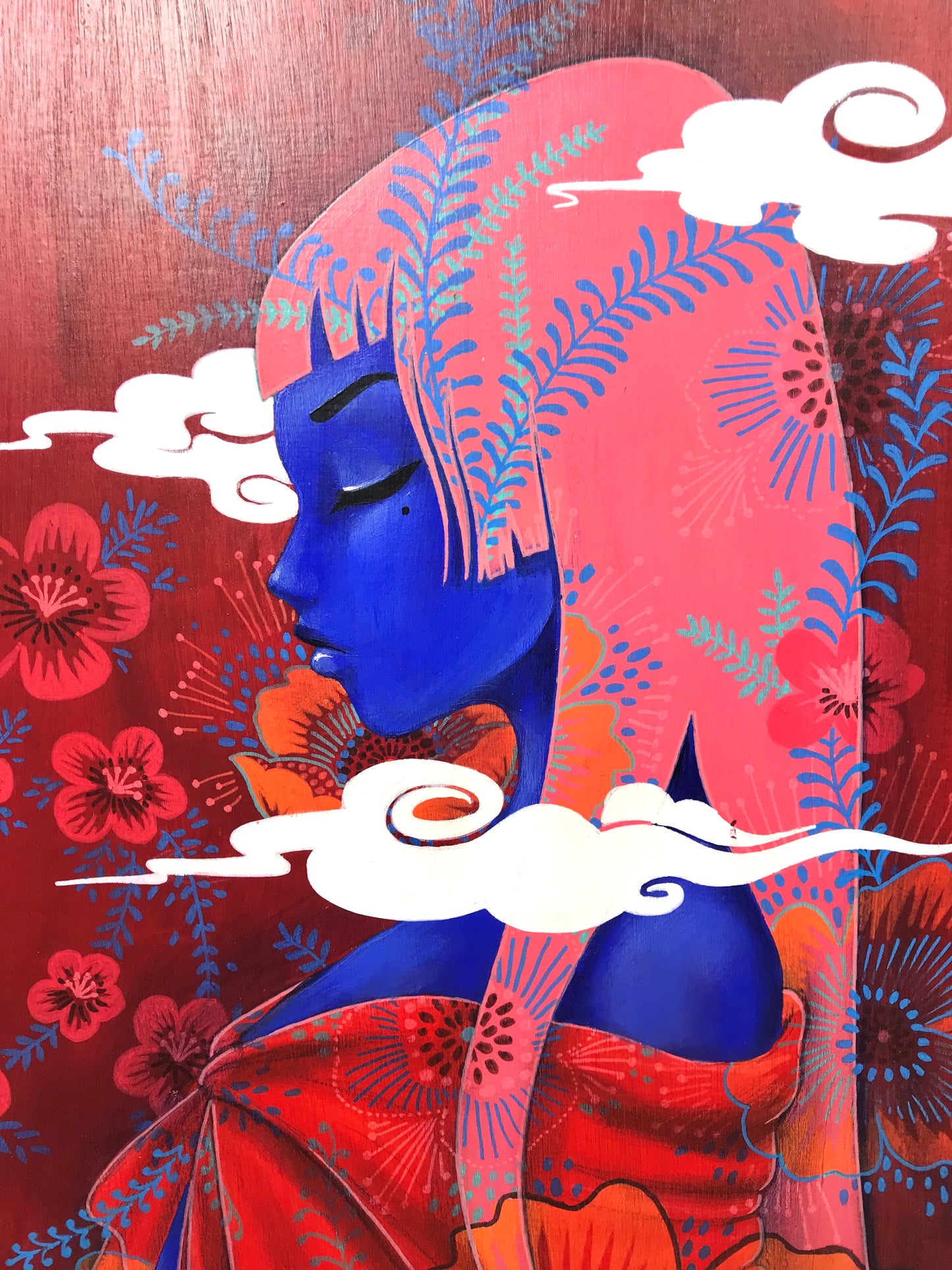 La tête dans les nuages (tableau original)